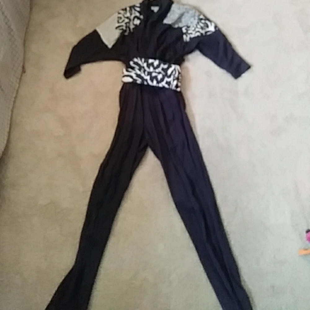 Blue and white one piece